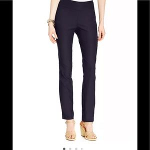 Charter Club Petite Cambridge slim navy pull on pants
